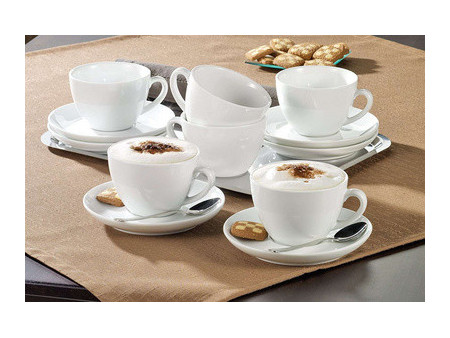 Esmeyer Tasse à cappuccino 'Bistro', set de 6, blanc