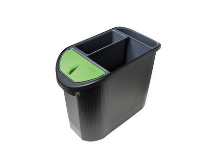 EXACOMPTA Corbeille à papier TOPLINE, 26 litres, noir/