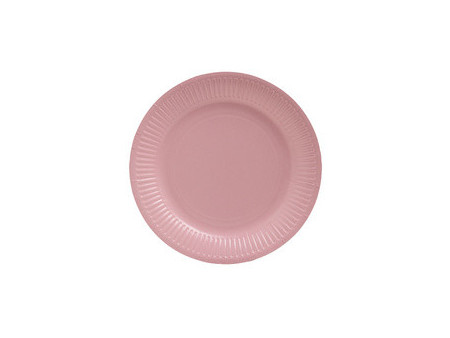 PROnappe Assiette en carton, rond, 230 mm, rose