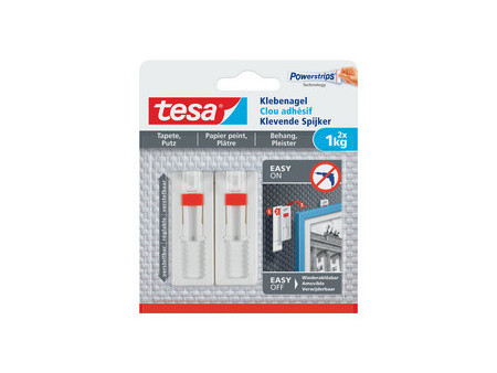 tesa Powerstrips Clou adhésif pour papier peint et plâtre
