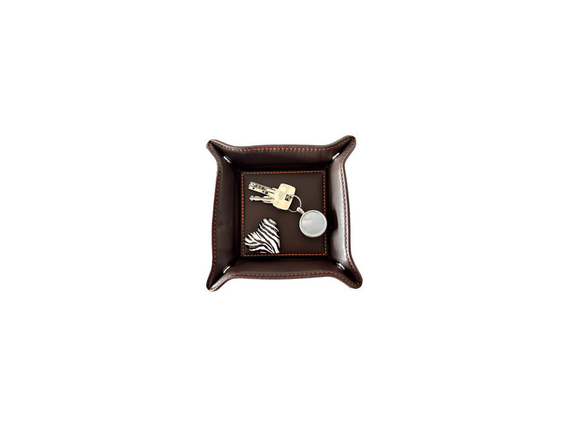 WEDO Petit vide-poches, en similicuir, marron