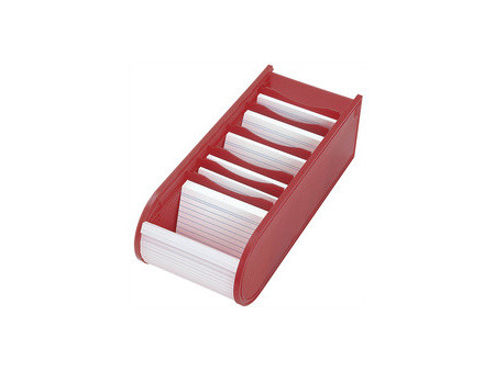 WEDO Fichier éducatif A8 paysage, 100 fiches, rouge