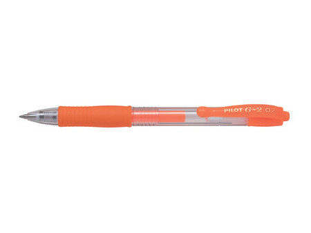PILOT Stylo à encre gel G2 07 Néon, abricot néon