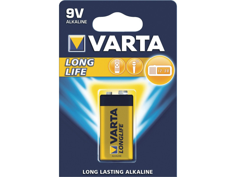 VARTA Pile alcaline Longlife, E-bloc (6LR61/6LP3146)