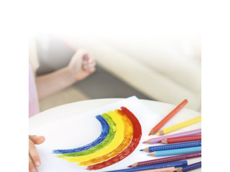 FABER-CASTELL Crayons de couleur JUMBO GRIP, étui en carton