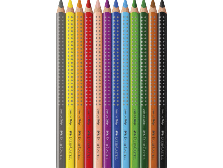 FABER-CASTELL Crayons de couleur JUMBO GRIP, étui de 12