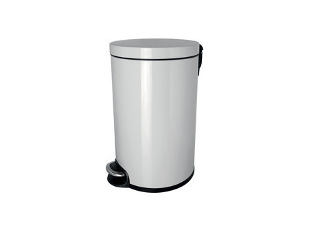 helit Poubelle à pédale 'the silent', 20 litres, argent