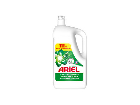 ARIEL Lessive liquide Universal+, 4,995 litres - 111 lavages