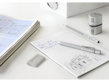 FABER-CASTELL Taille-crayon 3 trous GRIP, argent