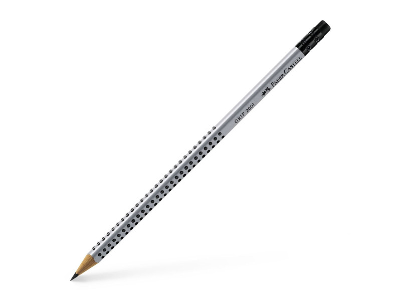 FABER-CASTELL Crayon GRIP 2001 avec gomme, degré dureté: HB