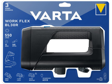 VARTA Lampe de travail rechargeable 'Work Flex BL30R Light'