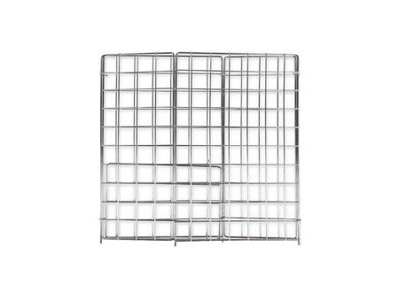 HYGOCLEAN Corbeille à déchets, maille en métal, 60 L, inox