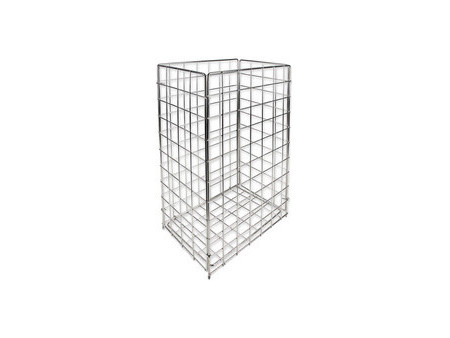 HYGOCLEAN Corbeille à déchets, maille en métal, 60 L, inox