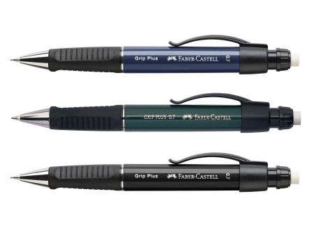 FABER-CASTELL Porte-mines GRIP PLUS 1307, bleu-métallique