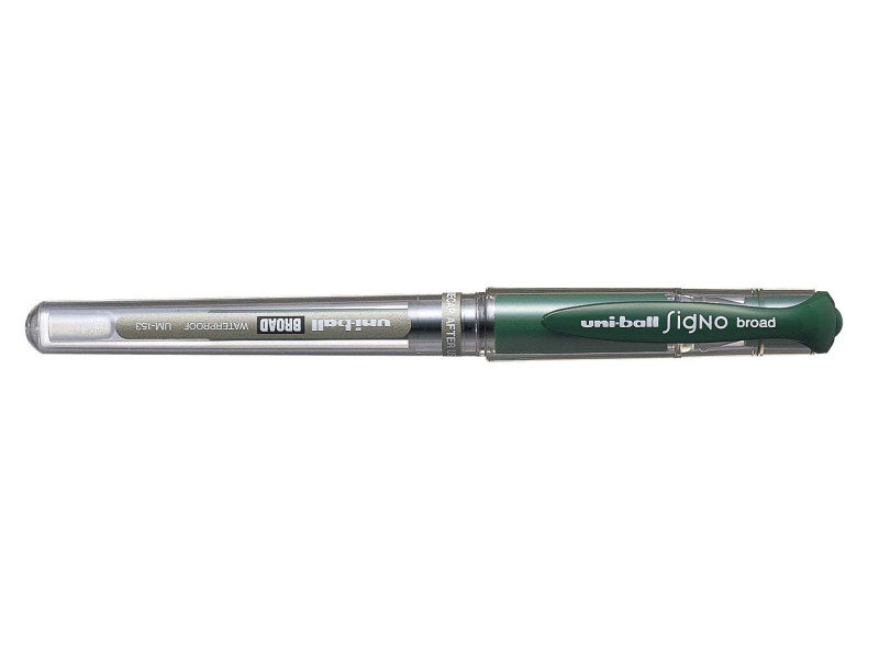 uni-ball Stylo roller encre gel SIGNO broad UM153C, vert