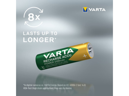 VARTA Pile NiMH 'RECHARGE ACCU Power', Mignon (AA), 2100 mAh