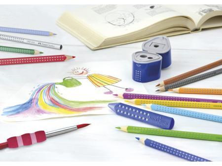 FABER-CASTELL Triple taille crayons en boîte COLOR GRIP 2001