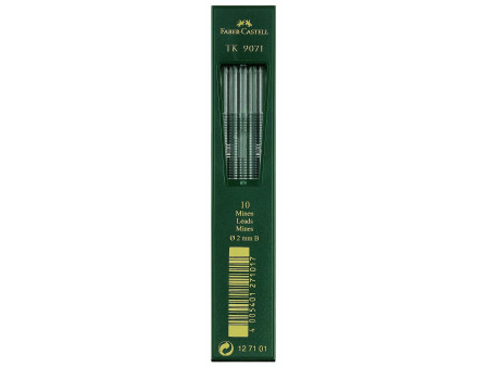 FABER-CASTELL Mines TK 9071, noir profond, degré dureté: B