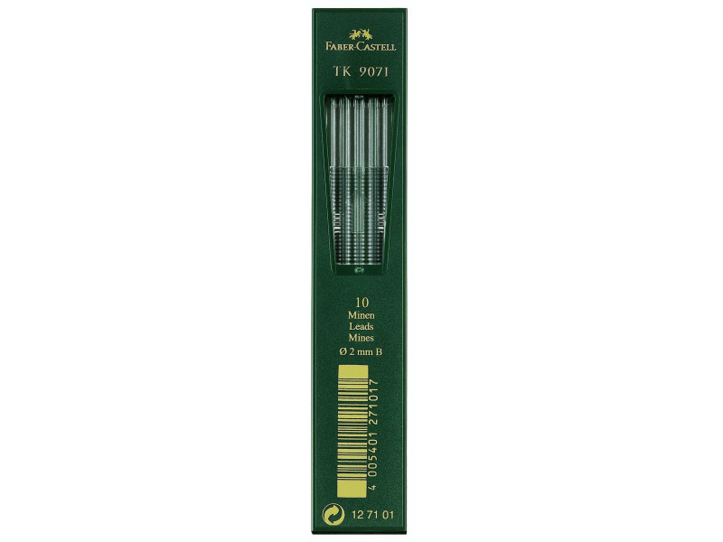 FABER-CASTELL Mines TK 9071, noir profond, degré dureté: B
