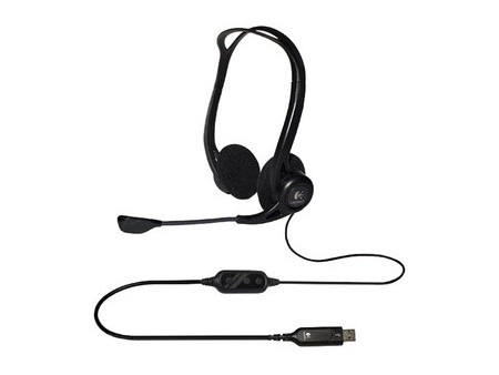 Logitech PC Headset 960 USB, noir, port USB