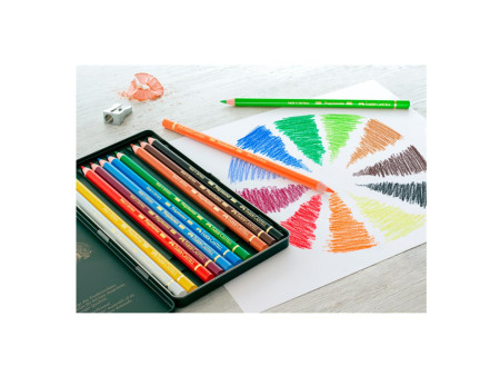 FABER-CASTELL Crayons de couleur POLYCHROMOS, étui en métal