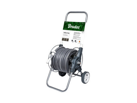 Bradas Dévidoir de tuyau WHITE SILVER PLUS, kit, 1/2', 50 m