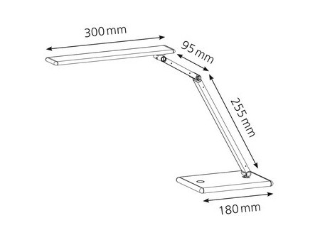 Hansa Lampe de bureau à LED Slim, argent