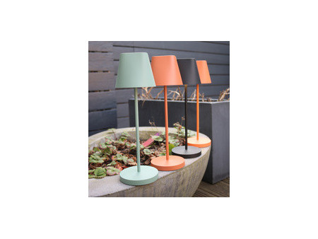 UNiLUX Lampe de table LED rechargeable AVA, sur pied, brique