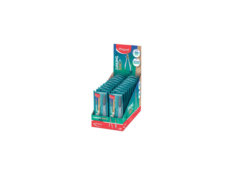 Maped Coffret compas STUDY SMILING PLANET, présentoir de 20