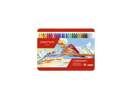 CARAN D'ACHE Pastel à la cire NEOCOLOR I, étui métal de 40
