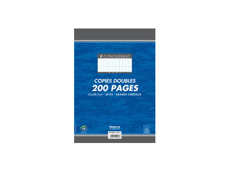 CONQUERANT SEPT Copies doubles, A4, Seyès, 200 pages