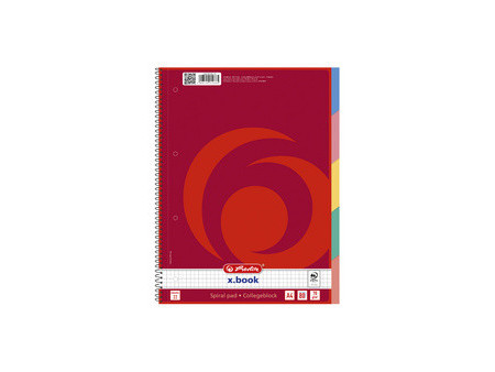 herlitz Cahier à spirale avec intercalaires x.book, A4