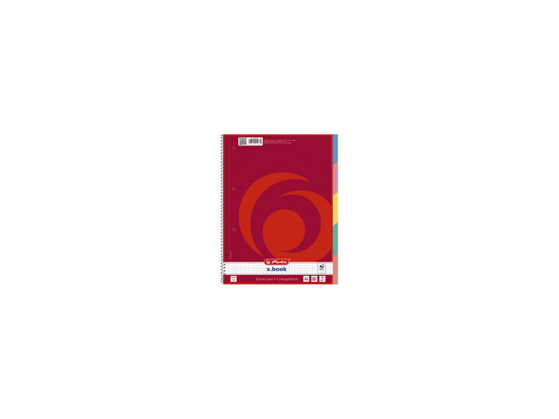 herlitz Cahier à spirale avec intercalaires x.book, A4