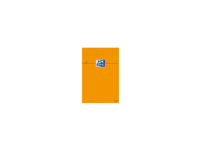 Oxford Bloc-notes, 85 x 120 mm, quadrillé,80 feuilles,orange