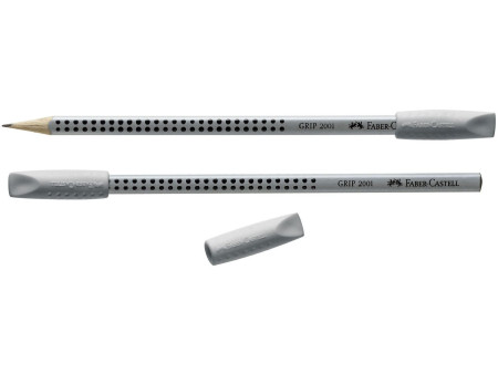 FABER-CASTELL Gomme 'GRIP 2001 ERASER CAP', couleur: gris