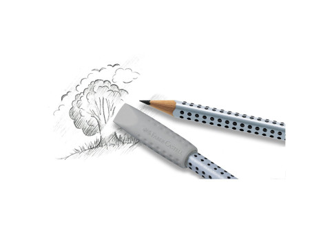 FABER-CASTELL Gomme 'GRIP 2001 ERASER CAP', couleur: gris