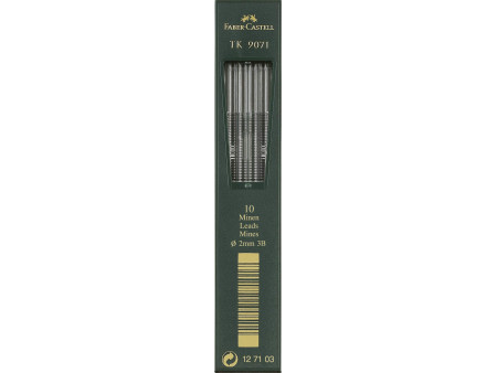 FABER-CASTELL Mines TK 9071, noir profond, degré dureté: 3B