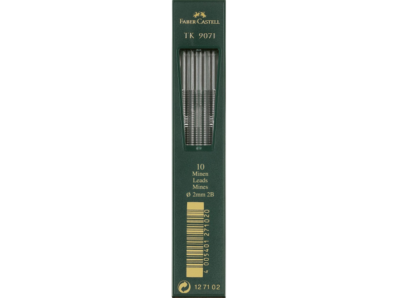 FABER-CASTELL Mines TK 9071, noir profond, degré dureté: 2B
