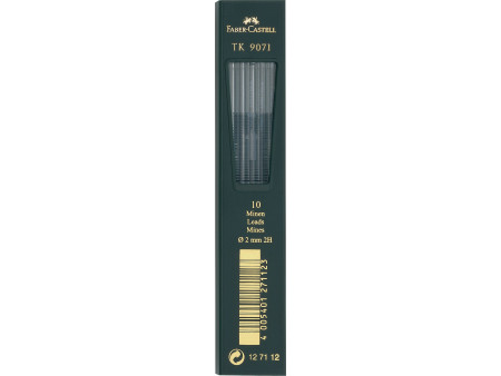 FABER-CASTELL Mines TK 9071, noir profond, degré dureté: 2H