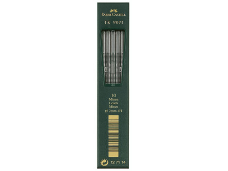 FABER-CASTELL Mines TK 9071, noir profond, degré dureté: 4H