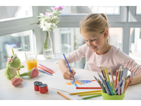 FABER-CASTELL Crayons de couleur gommable avec grip, étui