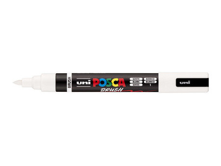 POSCA Marqueur à pigment PC-5BR BRUSH, blanc