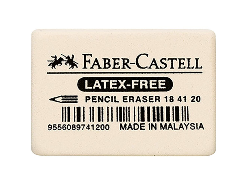 FABER-CASTELL Gomme en caoutchouc 7041-20, blanc