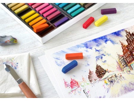 FABER-CASTELL Pastel tendre CREATIVE STUDIO, étui de 48