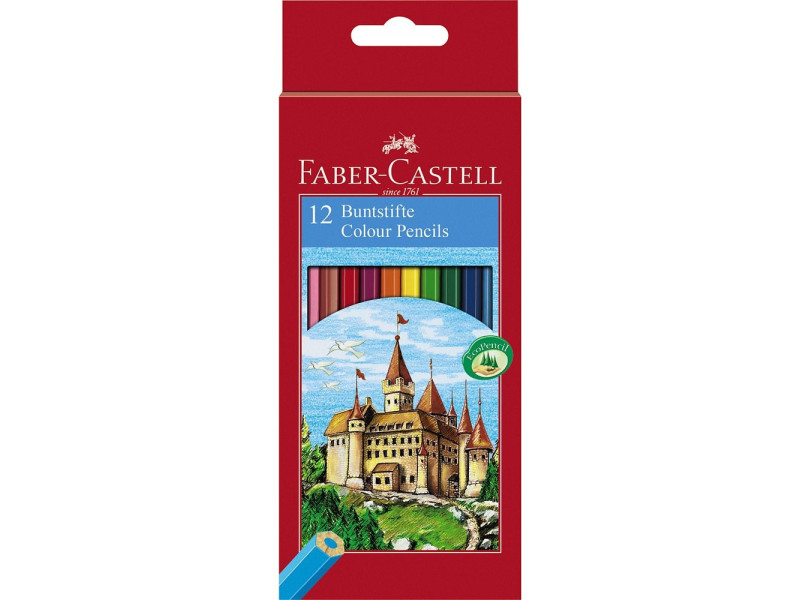 FABER-CASTELL Crayons de couleur hexagonaux CASTLE, étui en