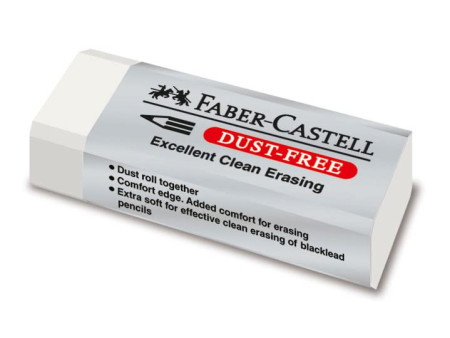 FABER-CASTELL Gomme en plastique DUST-FREE, blanc