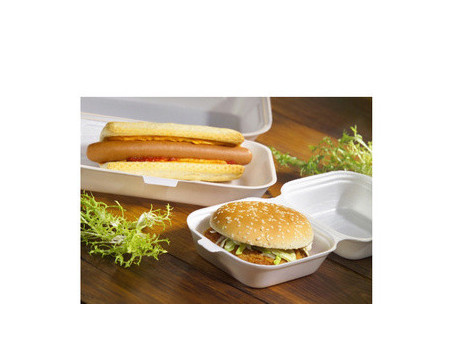 STARPAK Boîte à hamburger carrée, XPS, 120 x 120 x 75 mm