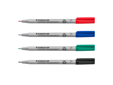 STAEDTLER Marqueur non permanent 316F Lumocolor, étui de 4