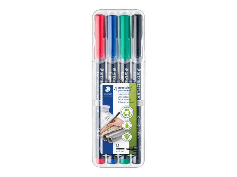 STAEDTLER Marqueur permanent 317M Lumocolor, étui de 4