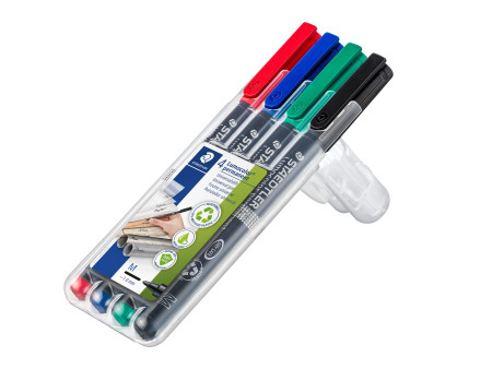 STAEDTLER Marqueur permanent 317M Lumocolor, étui de 4